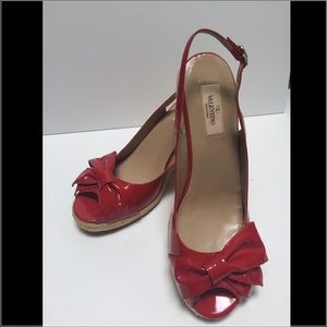 Valentino Bow Espadrille Wedges